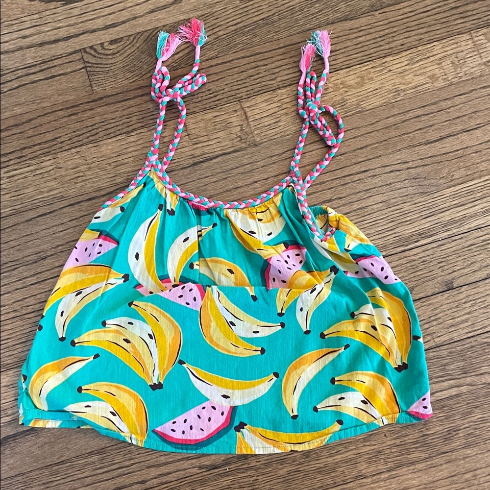 Old Navy Teal Banana and Watermelon Print Camisole